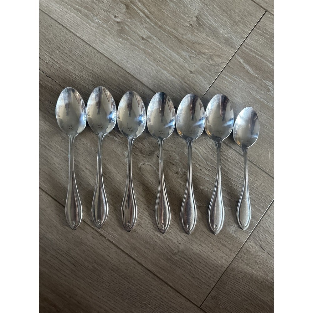 Oneida Stainless Temple 6 Place‎ Oval Soup Spoon 1 Teaspoon